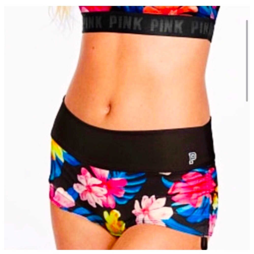 Pink Victoria's Secret Gym to Swim Floral Shorts S